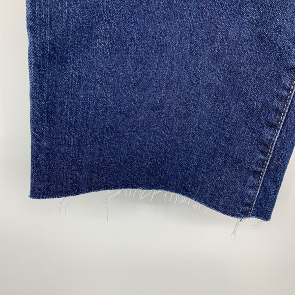 Universal Thread Jeans Bootcut Ankle Crop Raw Hem Dark Blue NWT - Picture 7 of 11